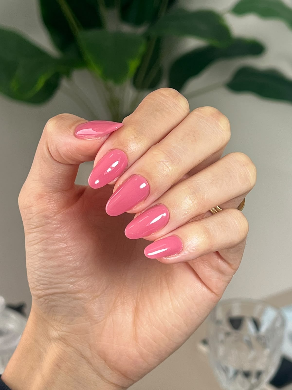 Unhas em gel bailarina tom rosé