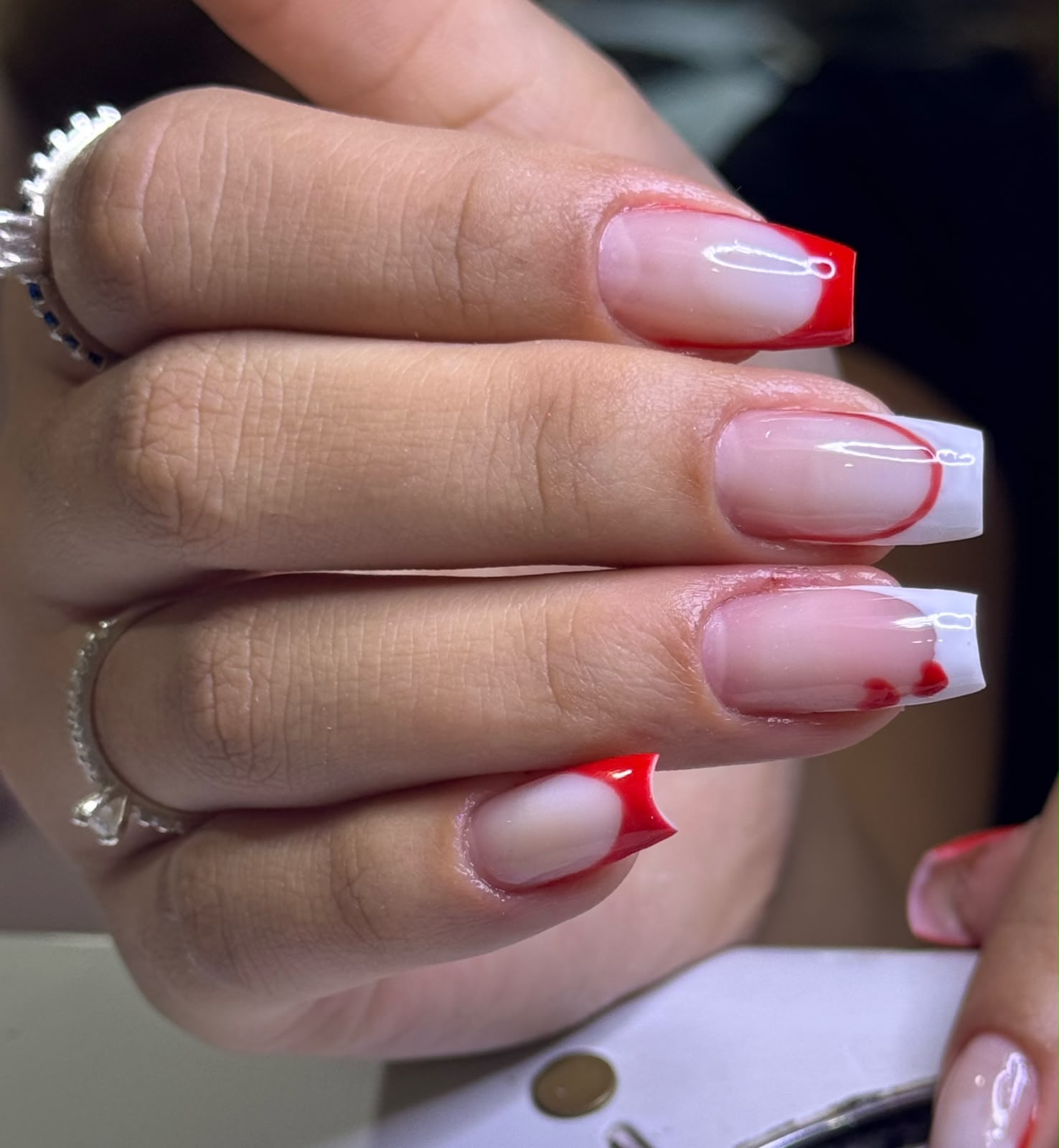 Alongamento de unhas em gel rosa claro